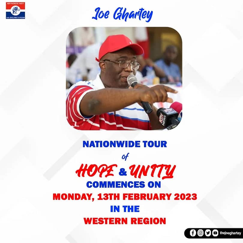 Joe Ghartey tours the nation